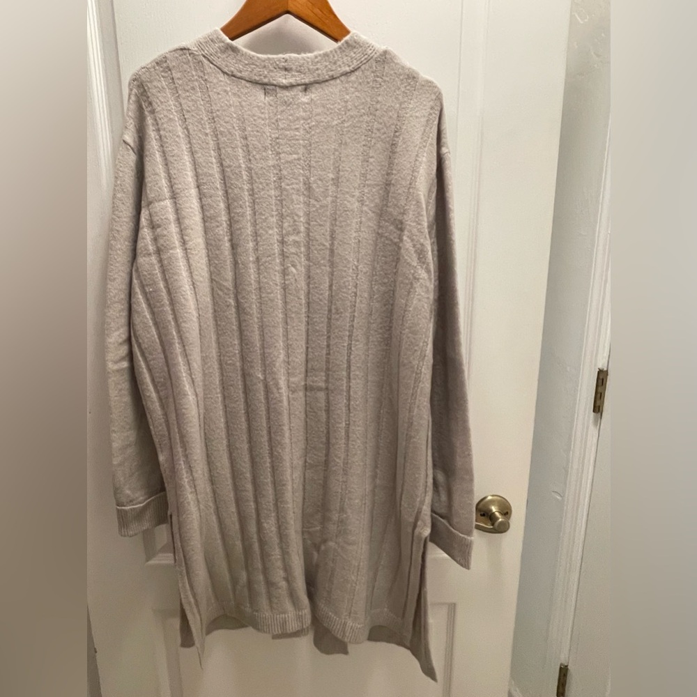 Essentials Light Beige Open-Front Cardigan - Picture 3 of 3